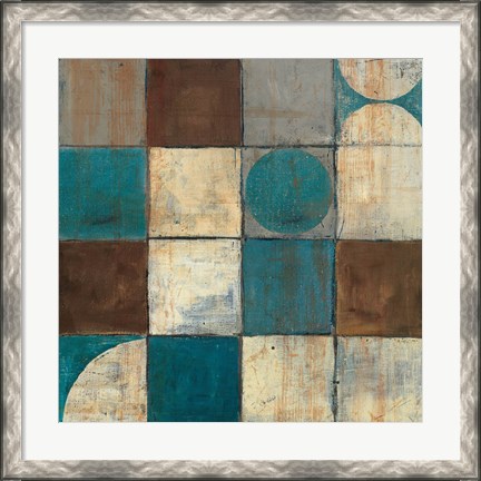 Framed Tango Detail II - Blue Brown Print