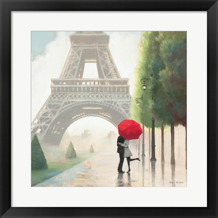 Framed Paris Romance II Print