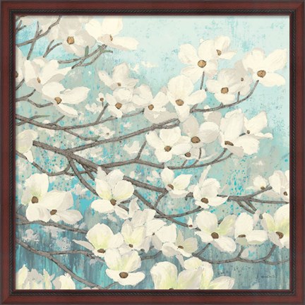 Framed Dogwood Blossoms II Print