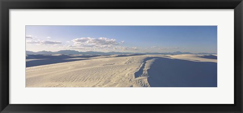 Framed Sand dunes in desert, White Sands National Monument, Alamogordo, Otero County, New Mexico, USA Print