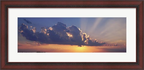 Framed Sunset, Marion County, Illinois, USA Print