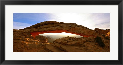 Framed Mesa Arch glowing at sunrise, Canyonlands National Park, Utah, USA Print