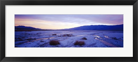Framed Snow covered landscape in winter at dusk, Temple Sinacana, Zion National Park, Utah, USA Print