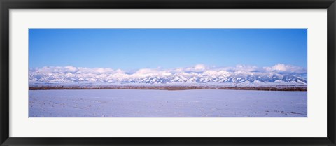 Framed USA, Montana, Bozeman, Bridger Mountains Print