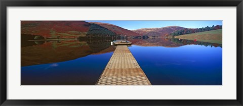 Framed Pier at a lake, St Mary&#39;s Loch, Scottish Borders, Scotland Print