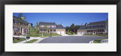 Framed Houses Along A Road, Seaberry, Baltimore, Maryland, USA Print