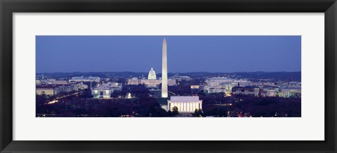 Framed High angle view of Washington DC Print