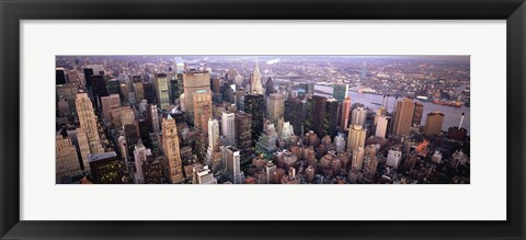 Framed Aerial View of New York City Skyline Print