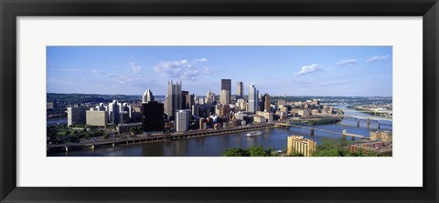 Framed Monongahela River, Pittsburgh, Pennsylvania, USA Print
