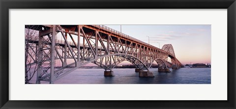 Framed Bridge across a river, South Grand Island Bridge, Niagara River, Grand Island, Erie County, New York State, USA Print