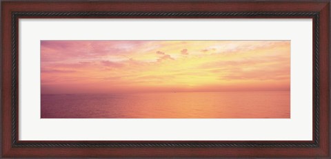 Framed Clouds over a lake at sunrise, Lake Michigan, Chicago, Illinois, USA Print