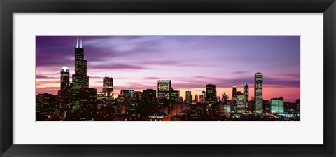Framed Skyscrapers At Dusk, Chicago Print
