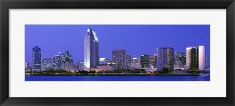 Framed Skyline, San Diego, California, USA Print