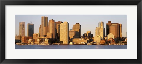 Framed Sunrise, Skyline, Boston, Massachusetts, USA Print