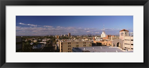 Framed USA, Arizona, Phoenix, Aerial view of the buildings Print