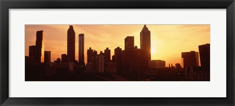 Framed Sunset Skyline, Atlanta, Georgia, USA Print