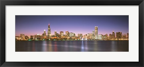 Framed Buildings at the waterfront, Chicago, Illinois Print