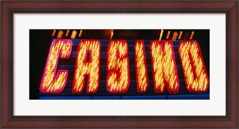 Framed Casino Sign Las Vegas NV Print