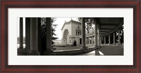 Framed Pavilion in Balboa Park, San Diego, California Print