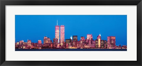 Framed Evening Lower Manhattan New York NY Print