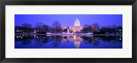 Framed Christmas, US Capitol, Washington DC, District Of Columbia, USA Print