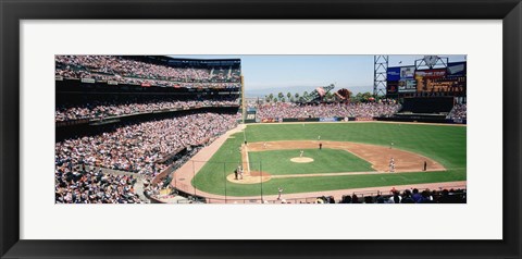 Framed High angle view of a stadium, Pac Bell Stadium, San Francisco, California Print
