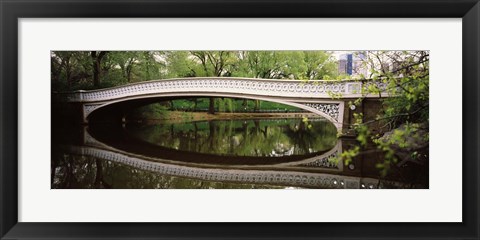 Framed Arch bridge across a lake, Central Park, Manhattan, New York City, New York State, USA Print