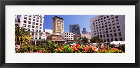 Framed Buildings in a city, Union Square, San Francisco, California, USA Print