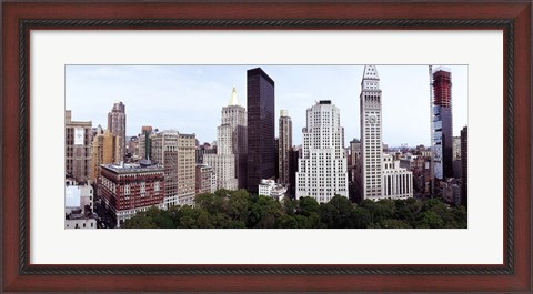 Framed Skyscrapers in a city, Madison Square Park, New York City, New York State, USA Print