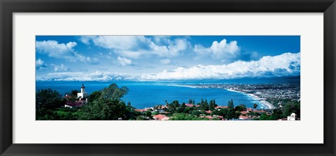 Framed City at the coast, Palos Verdes Peninsula, Palos Verdes, Los Angeles County, California, USA Print