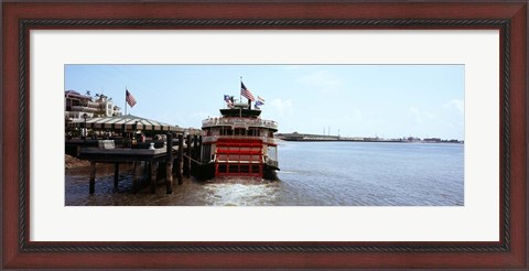 Framed Paddleboat Natchez in a river, Mississippi River, New Orleans, Louisiana, USA Print