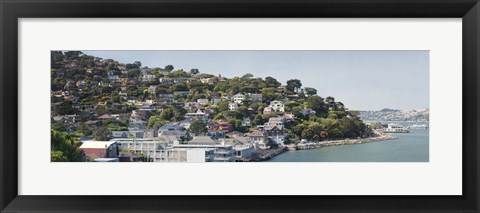 Framed City at the waterfront, Sausalito, Marin County, California, USA Print