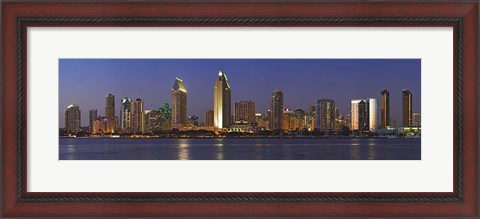 Framed San Diego Night View Print