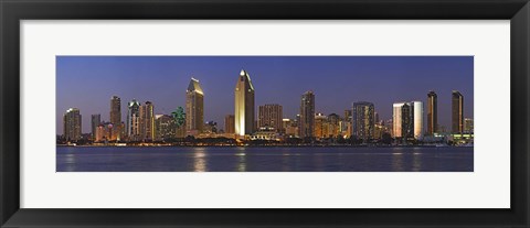 Framed San Diego Night View Print