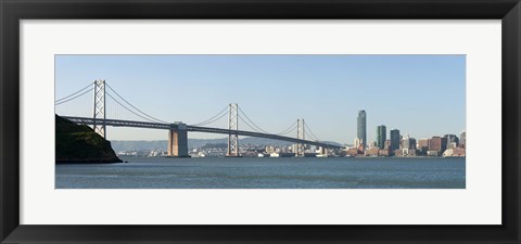 Framed Bay Bridge and Skyline, San Francisco Bay, San Francisco, California Print