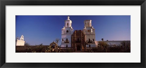 Framed Low angle view of a church, Mission San Xavier Del Bac, Tucson, Arizona Print