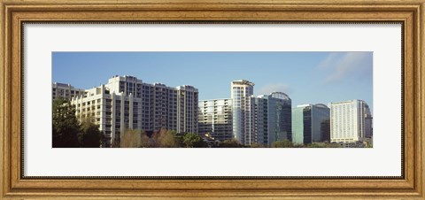 Framed Skyscrapers in a city, Lake Eola, Orlando, Orange County, Florida, USA Print