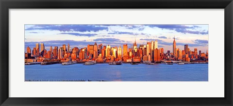 Framed Aerial view of Manhattan, New York City, New York State, USA Print