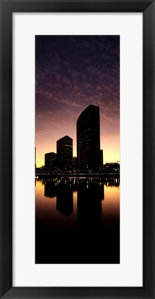 Framed Buildings at the waterfront, Lake Merritt, Oakland, Alameda County, California, USA Print