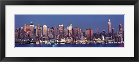 Framed Dusk, West Side, NYC, New York City, USA Print