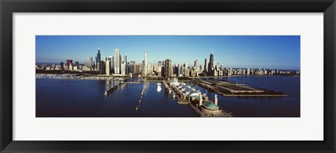 Framed Pier on a lake, Navy Pier, Lake Michigan, Chicago, Cook County, Illinois, USA 2011 Print