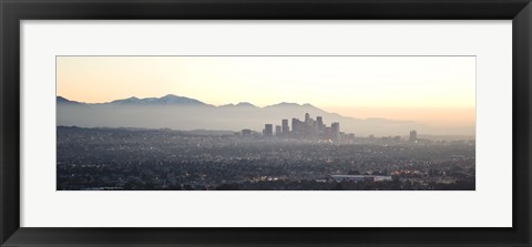 Framed Los Angeles, California Cityscape Print