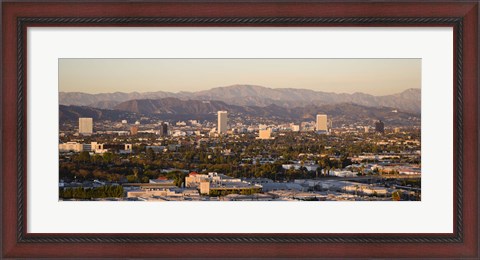 Framed Buildings in a city, Miracle Mile, Hayden Tract, Hollywood, Griffith Park Observatory, Los Angeles, California, USA Print