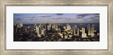 Framed Clouds over the city skyline, Miami, Florida Print