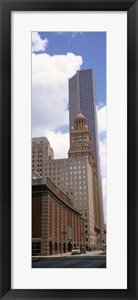 Framed Skyscrapers in a city, Houston, Texas, USA (vertical) Print