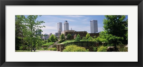 Framed Buildings in a city, Tulsa, Oklahoma, USA Print