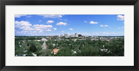 Framed Aerial view of Colorado Springs, Colorado Print