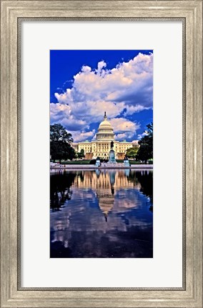 Framed Government building on the waterfront, Capitol Building, Washington DC Print