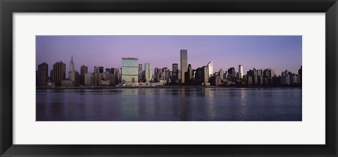 Framed Buildings viewed from Queens, United Nations Secretariat Building, Midtown Manhattan, New York City, New York State, USA Print