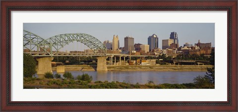 Framed Bridge over a river, Kansas city, Missouri, USA Print